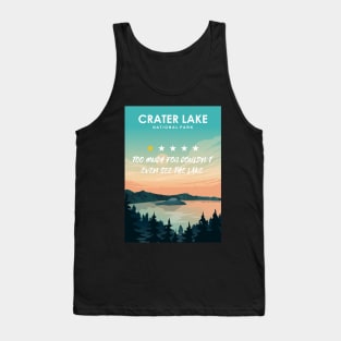 Crater Lake National One star review subpar park Travel Poster Tank Top